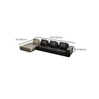 Versatile black sofa configuration