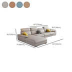 Comfortable grey chaise sofa