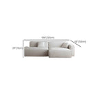 L-Shape Sofa Chaise Light Gray Side View