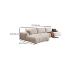 Natural wood L-Shape sofa close-up