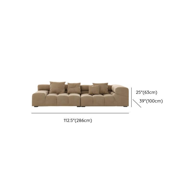 Stylish fabric upholstery of sofa