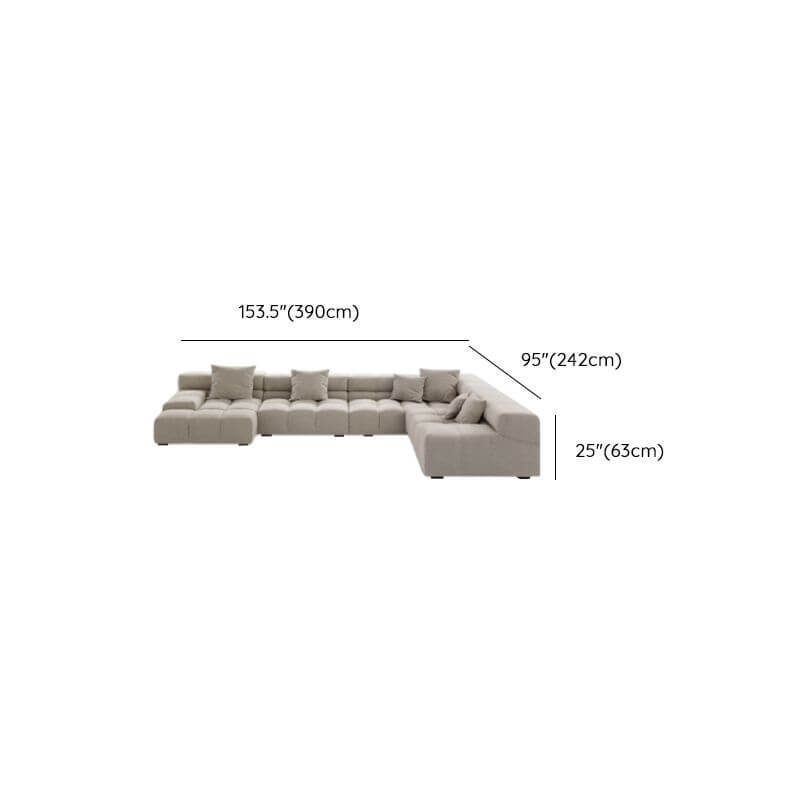 Spacious seating for six-person sofa