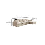 Stylish Recessed Arm Sofa