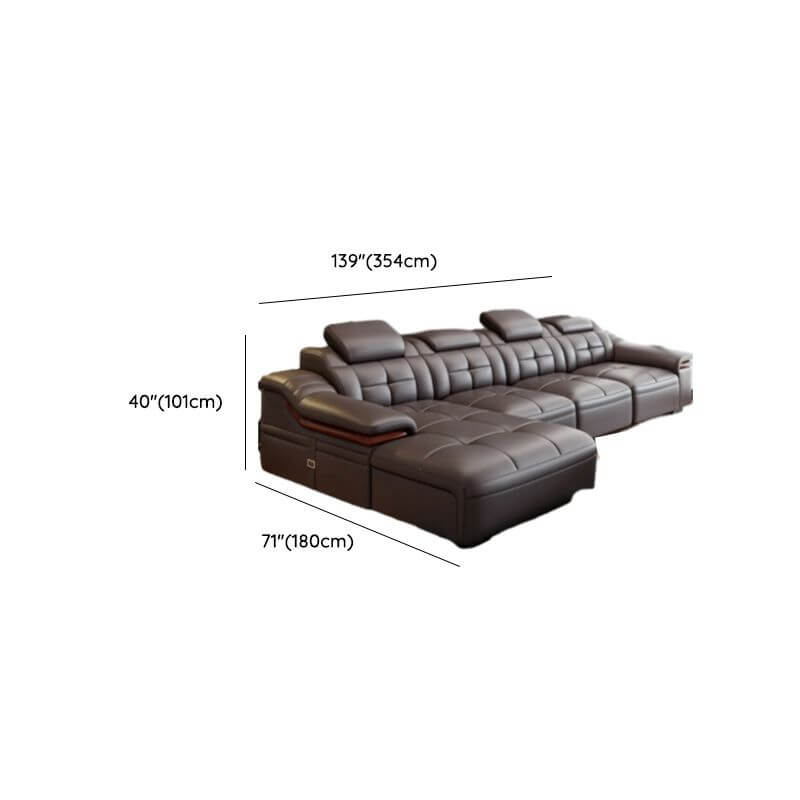 chaise lounge sofa with square arm design