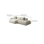 Stylish white upholstery on L-Shape sofa