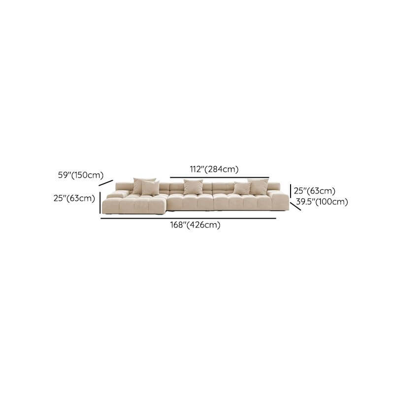 Modern Tan Sectional Couch