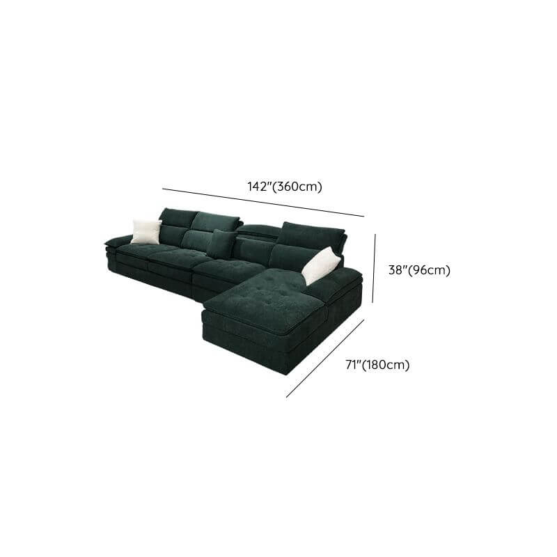 Elegant Dark Green Sofa in Horizontal Orientation