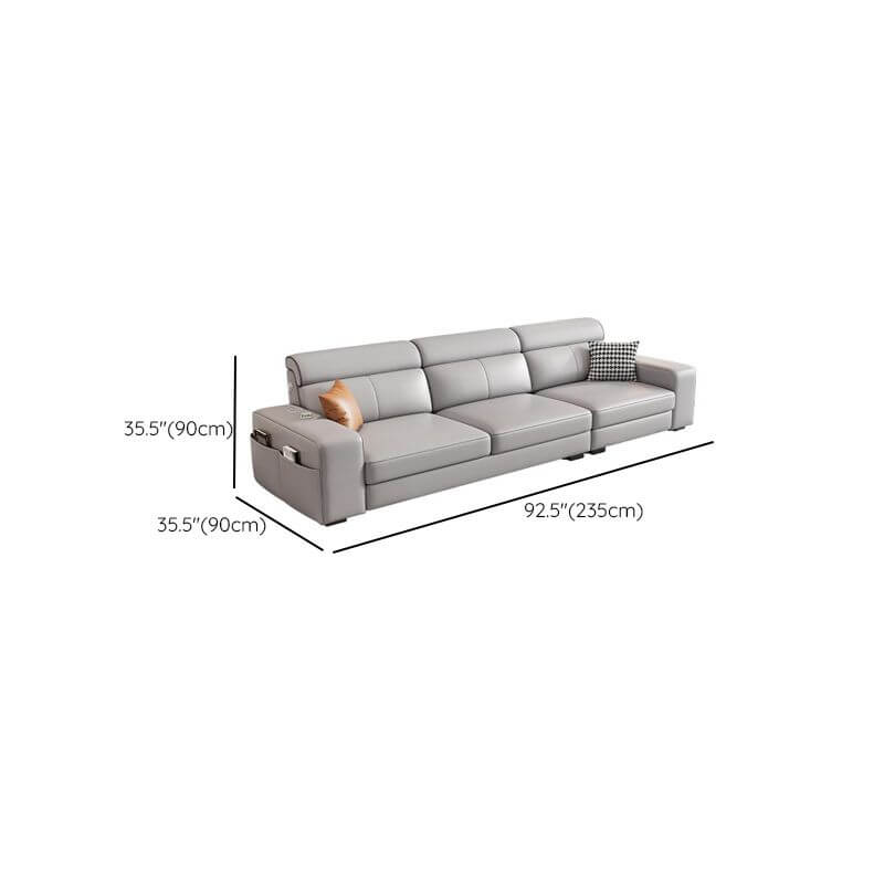 Sofa with integrated charging port