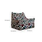 Stylish plaid bean bag chair for living room
