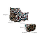 Modern fabric chair with plaid design