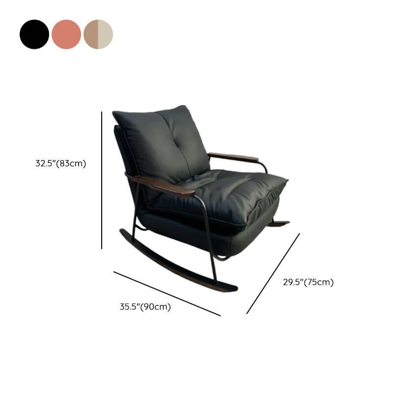 Lavish Upholstered Rocking Chair in Brown