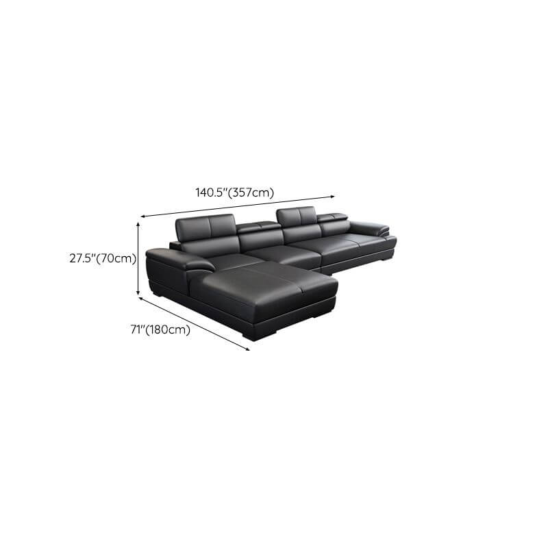 Elegant Dark Leather Couch