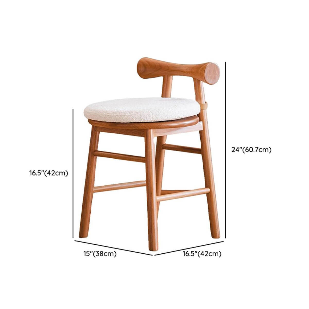 Contemporary accent stool in neutral decor