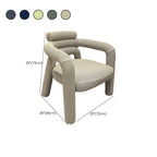 Ivory and dove grey armchair with fixed back