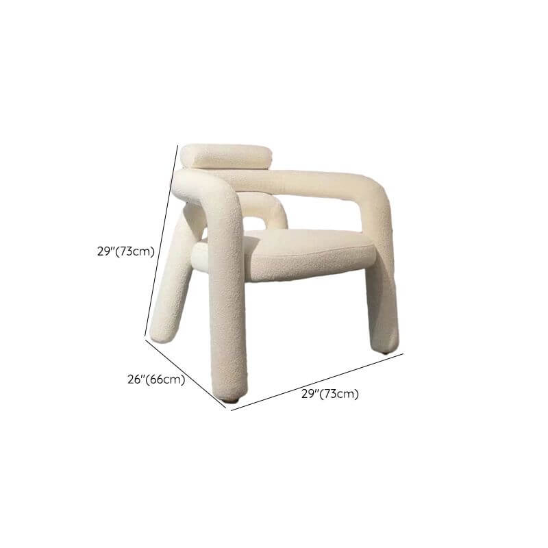 Stylish solid color arm chair design