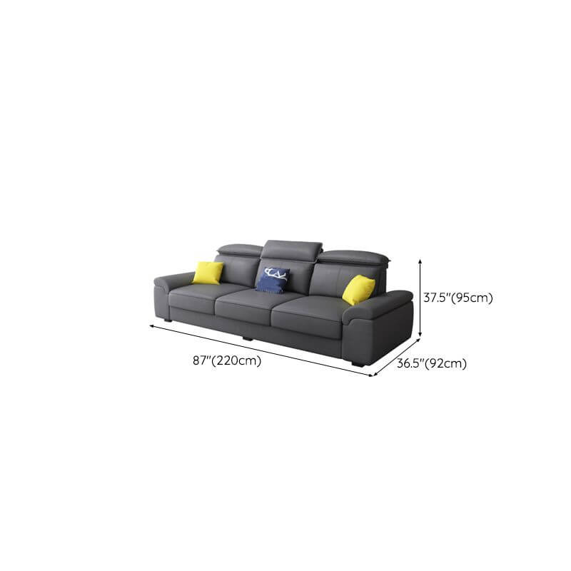 comfortable grey modular sofa sitting area