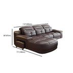 Luxurious Cocoa L-Shape Sofa Chaise