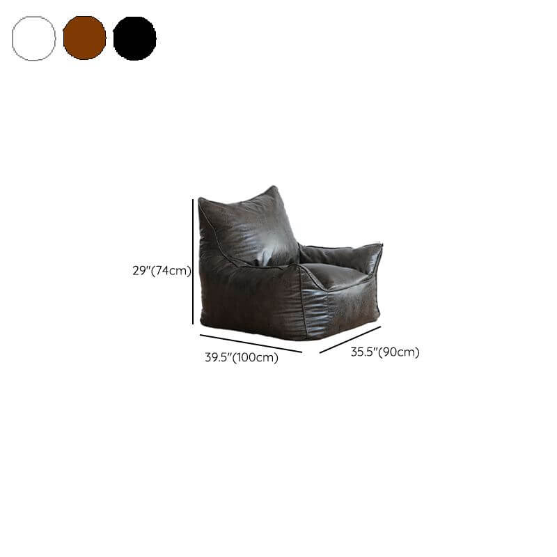 Modern Faux Leather Bean Bag for Living Room