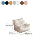 Blue faux leather bean bag chair perfect for relaxation