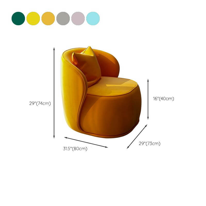 Elegant armless chair with plush upholstery