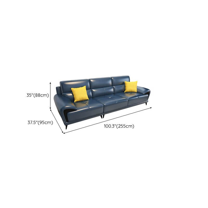 luxurious leather upholstery on sofa
