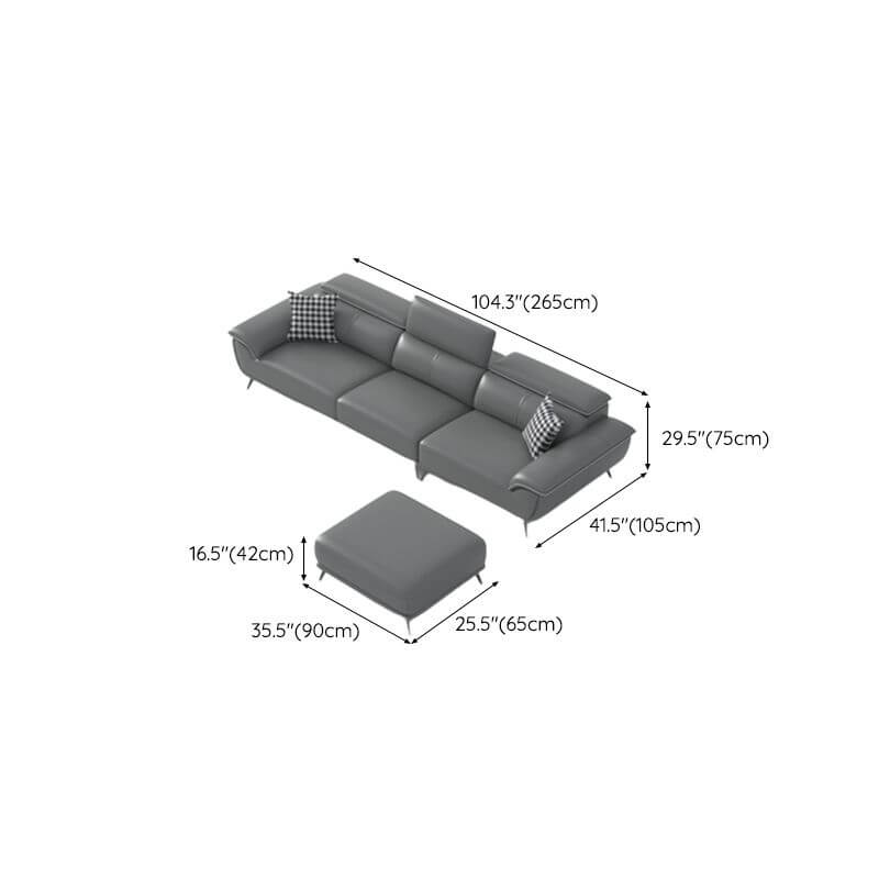 Elegant leather modular sofa arrangement