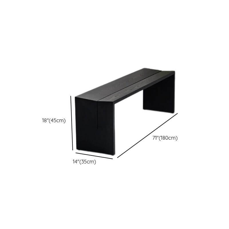 Modern Solid Color Bench in Black