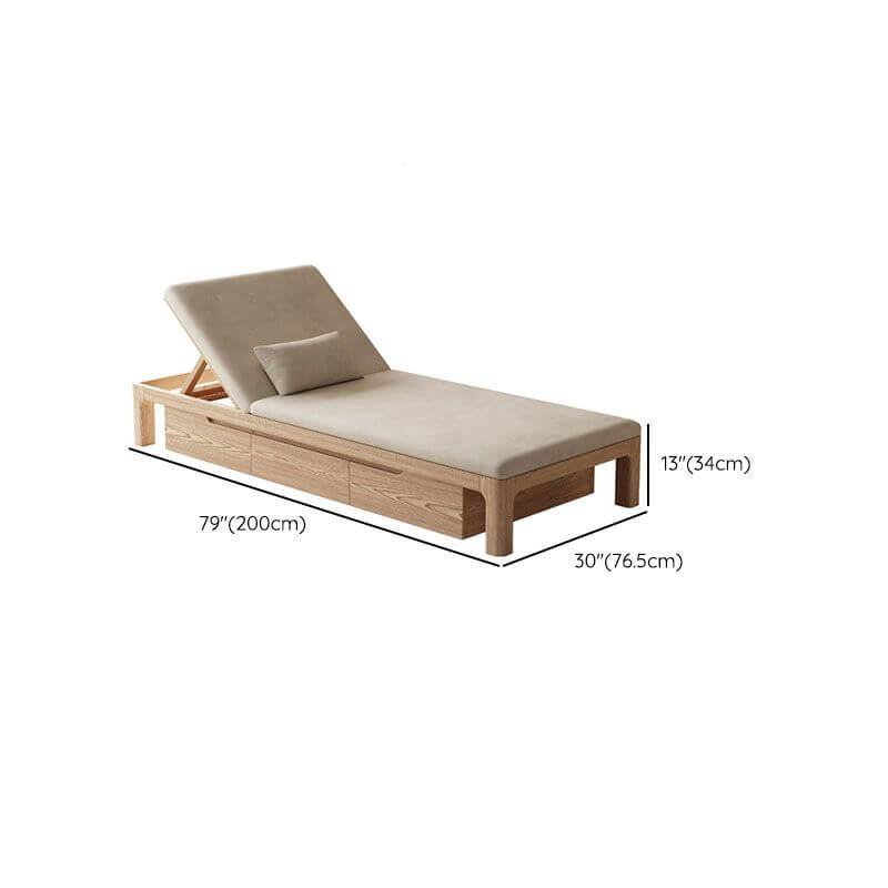 Minimalist Beige Chaise Lounge Loveseat