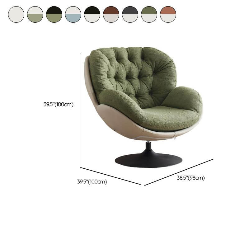 Rotatable back on stylish accent chair