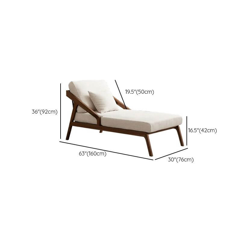 Elegant white linen blend lounge chair