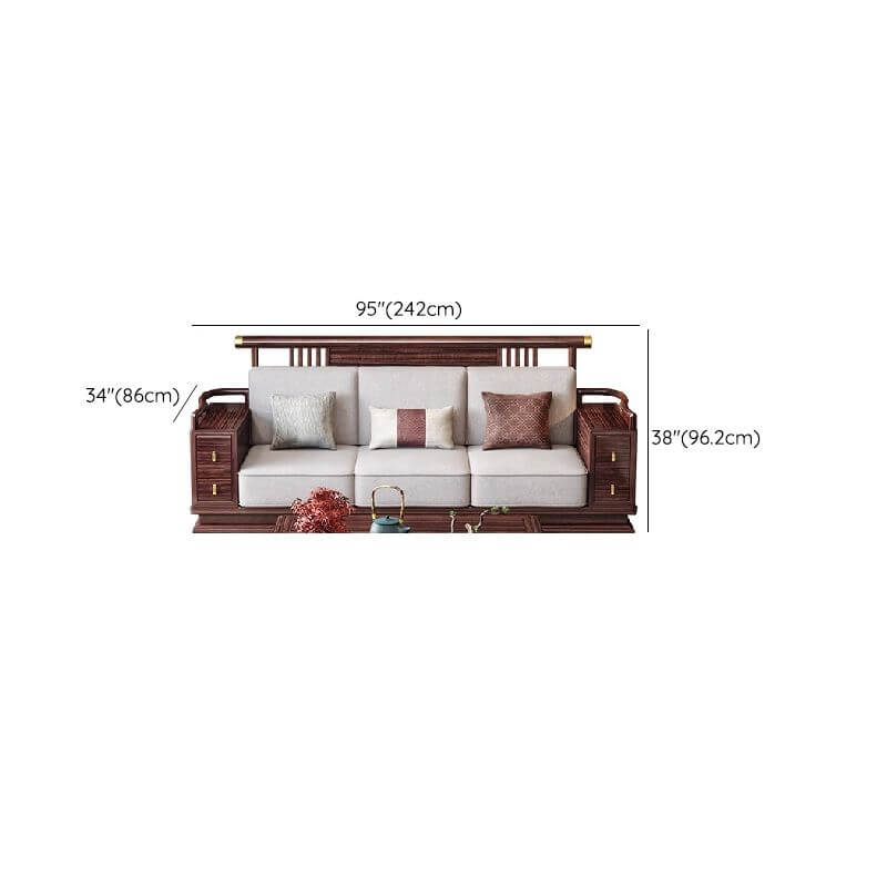 Cozy seating arrangement with Minimalist Ivory Sofa