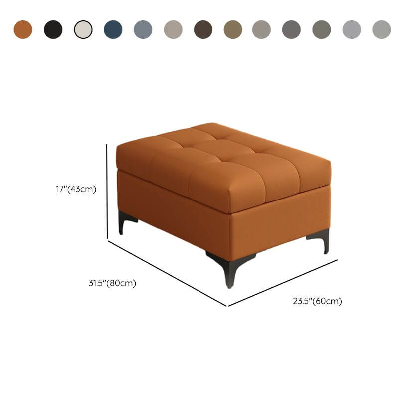 Versatile storage ottoman used as a footrest
