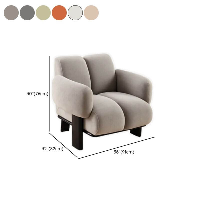 Ivory Arm Chair Featuring Solid Color Design