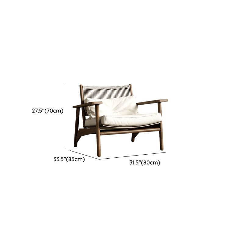 Minimalist Arm Chair in Cream