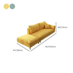 Detailed view of the wooden frame of the chaise bench