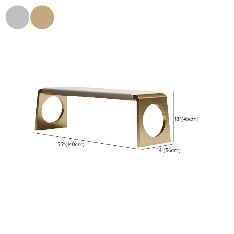 Living room bench styled in glam decor