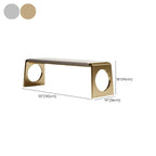 Living room bench styled in glam decor