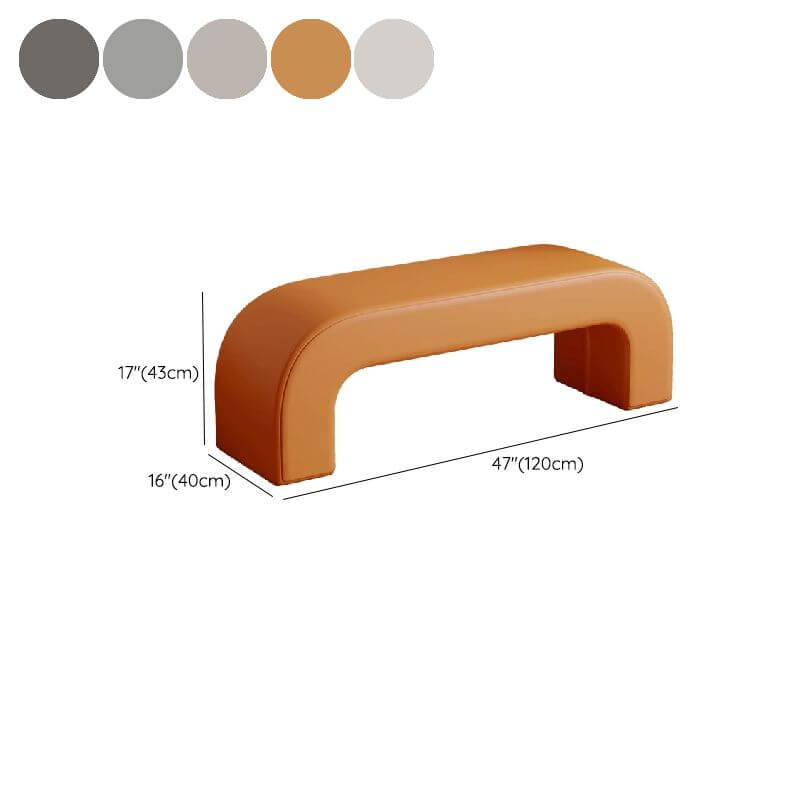 Cozy entryway bench with solid color design