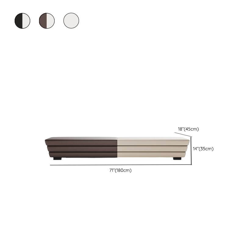 Modern accent bench with padded seat