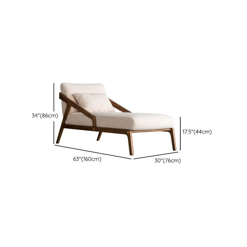 Comfortable white upholstered lounge chair