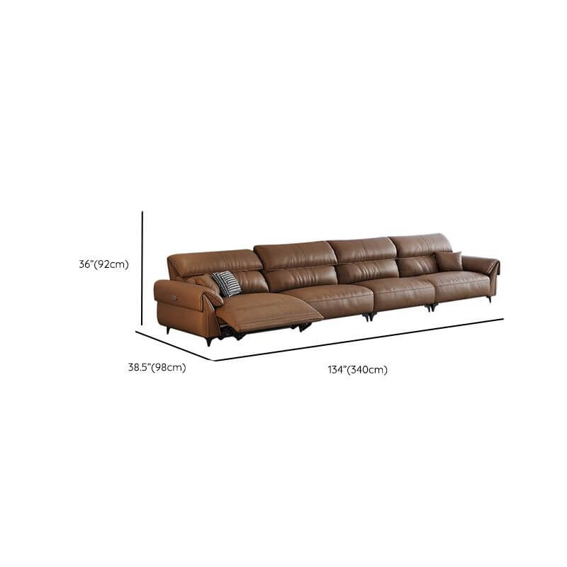 Multiple Cushion Options on Mocha Sofa