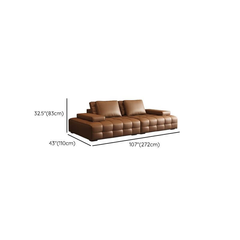 Mocha sofa in natural light