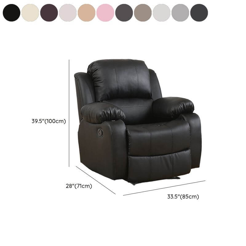 Solid color upholstery recliner for stylish interiors