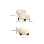 Beige Accent Chair with comfortable ottoman