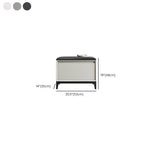 Nailhead Trim Detail on Faux Leather Ottoman