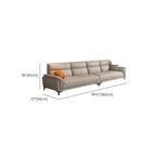 Solid color cow leather upholstered sofa