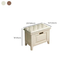 Modern faux leather rectangle storage ottoman white