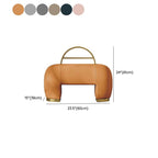 Durable wooden frame of leather ottoman