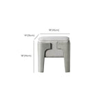 Rectangular gray ottoman in living room setting