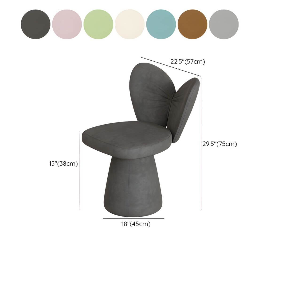 Stylish Modern Vanity Stool with Solid Color Pattern